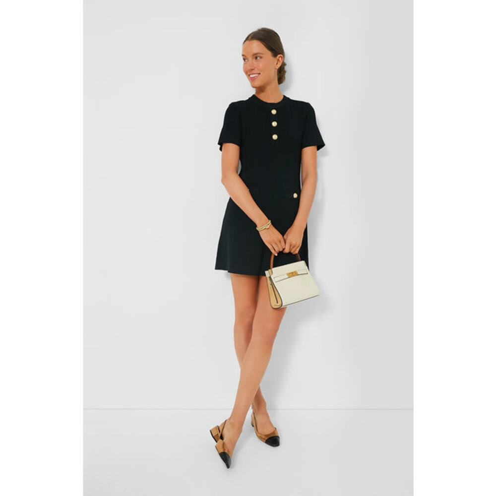 NWOT TUCKERNUCK HYACINTH HOUSE Black Knit Barbara Mini Dress Sz M - Picture 2 of 10